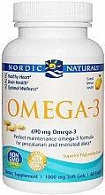 Omega-3 Dietary Supplement with Lemon Taste - Nordic Naturals Omega-3 Lemon Soft Gels — photo N1