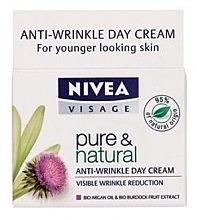 Fragrances, Perfumes, Cosmetics Anti-Wrinkle Day Cream - NIVEA Visage Pure & Natural Anti-Wrinkle Day Cream