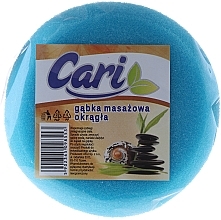 Round Shower Sponge, white-blue - Cari — photo N1