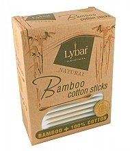 Cotton Buds in Box, 200 pcs - Mattes Lybar Bamboo Cotton Sticks — photo N1