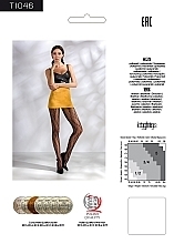 Fishnet Tights with Pattern, TI046, nero - Passion — photo N4