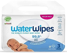 Baby Wet Wipes, 3x60 pcs - WaterWipes Baby Wipes — photo N1