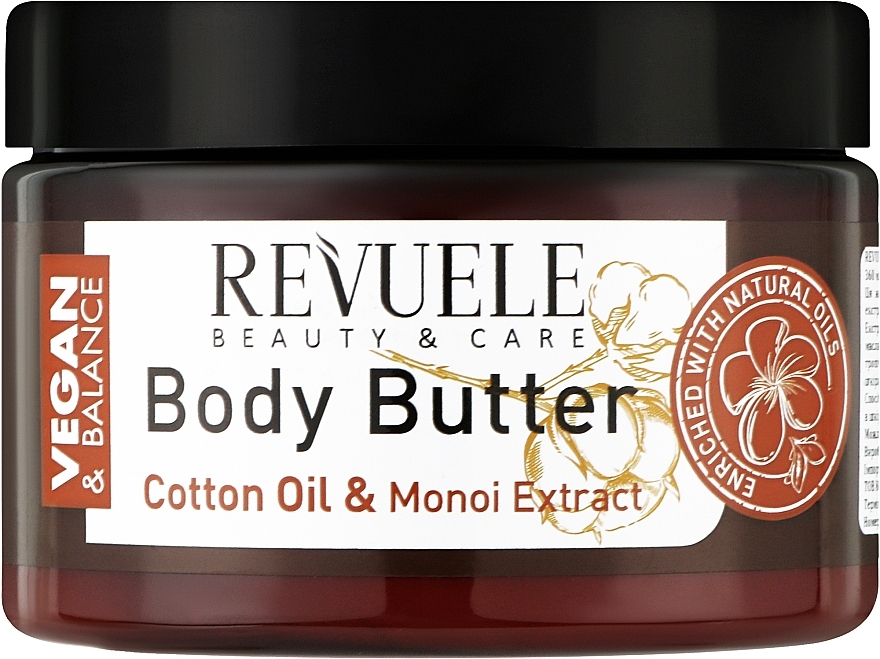 Body Butter "Cotton Oil & Monoi Extract" - Revuele Vegan & Balance Body Butter Cotton Oil & Monoi Extract — photo N1