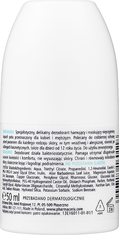 Roll-On Deodorant - Pharmaceris A Mineral-Biotic-Deodorant — photo N5