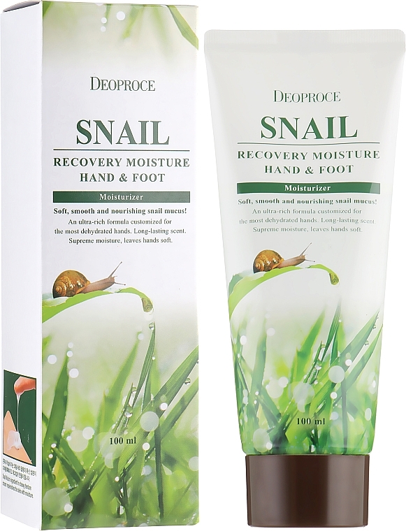 Foot & Hand Cream with Snail Mucin - Deoproce Moisture Hand & Foot Snail Recovery — photo N1