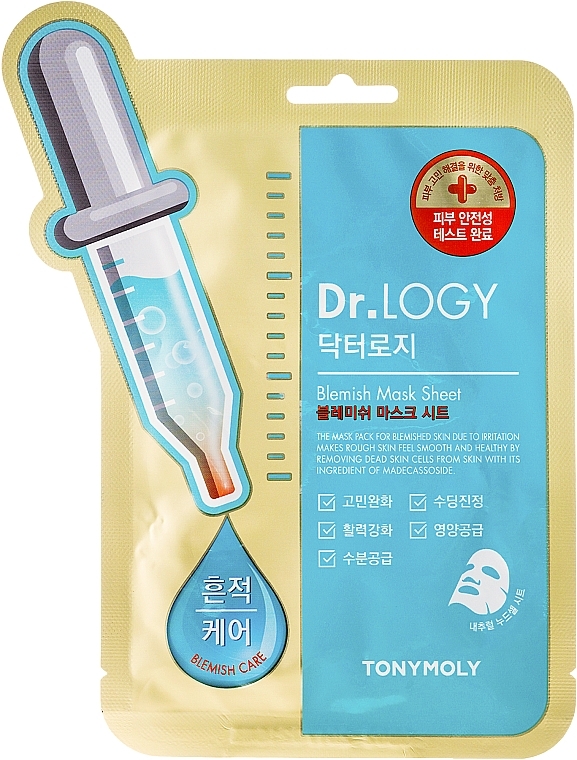 Sheet Mask for Problem Skin - Tony Moly Dr.Logy Blemish Mask Sheet — photo N5