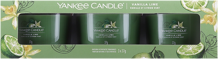 Set - Yankee Candle Vanilla Lime (candle/3x37g) — photo N1