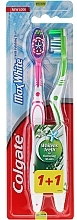 Fragrances, Perfumes, Cosmetics Toothbrush Max White, pink+green - Colgate Max White Medium Polishing Star