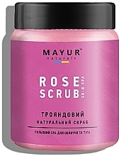 Fragrances, Perfumes, Cosmetics Natural Face & Body Salt Scrub "Rose" - Mayur