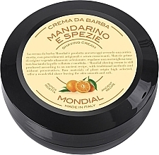 Fragrances, Perfumes, Cosmetics Shaving Cream 'Mandarino e Spezie' - Mondial Shaving Cream Wooden Bowl (mini size)