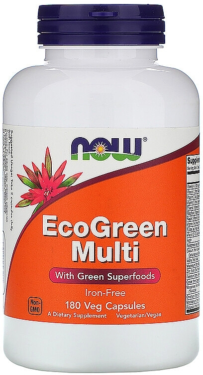 Iron-Free Multivitamins, capsules - Now Foods EcoGreen Multi Iron Free — photo N1