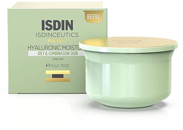 Cream for Oily & Combination Skin - Isdin Isdinceutics Hyaluronic Acid Moisturizing Oily & Combination Skin Cream Refill — photo N1