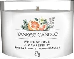 グラスに入った香りのミニキャンドル - Yankee Candle White Spruce And Grapefruit — photo N1