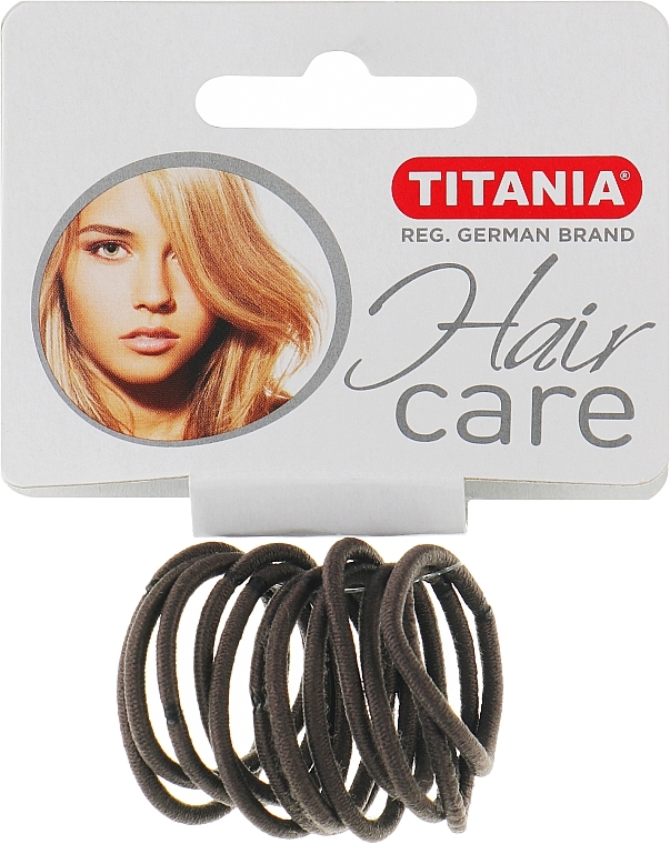 Hair Ties, 2 mm, 12 pcs, grey - Titania — photo N3