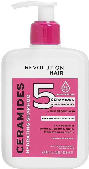 Hair Shampoo - Revolution Haircare 5 Ceramides + Hyaluronic Acid Hydrating Shampoo	 — photo N1