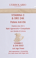 GIFT! Nourishing & Regenerating Face Cream - L'Erbolario Vitamin C & 24K Gold Face Cream (sample) — photo N2