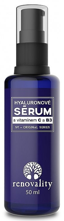 Face Serum with Hyaluronic Acid, Vitamin C & B3 - Renovality Original Series Hyaluronic Serum — photo N2