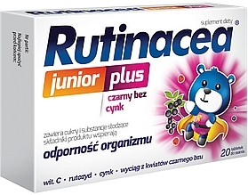 Dietary Supplement, lozenges - Aflofarm Rutinacea Junior Plus — photo N1