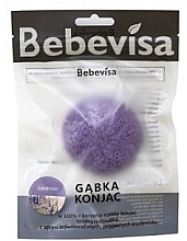 Fragrances, Perfumes, Cosmetics Cleansing Sponge "Lavender" - Bebevisa Konjac Sponge