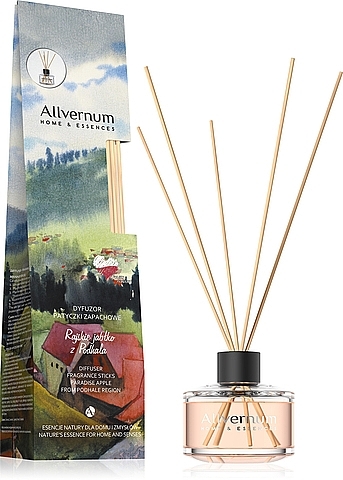 Aroma Diffuser "Paradise Apple from Podhale Region" with Sticks - Allverne Home & Essences Diffuser — photo N1