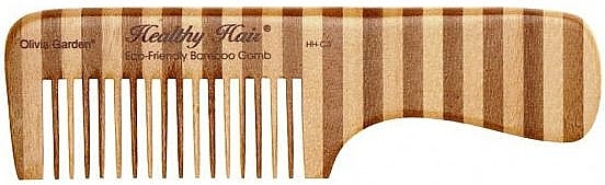 Bamboo Hair Comb, 3 - Olivia Garden Healthy Hair Eco-Friendly Bamboo Comb 3 — photo N1