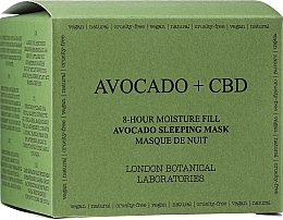 Set - London Botanical Laboratories Avocado+CBD 8-Hour Moisture Fill Avocado Sleeping Mask (mask/50ml + mask/50ml) — photo N3