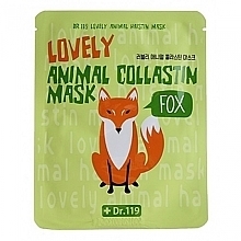 Fragrances, Perfumes, Cosmetics Sheet Mask with Collagen - Baviphat Dr. 119 Lovely Anymal Collastin Mask