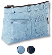 Fragrances, Perfumes, Cosmetics Real Jeans. Denim Makeup Bag, 94583, dark blue - Top Choice