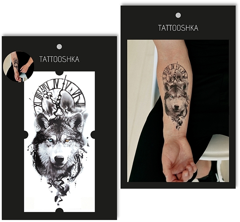 Temporary Tattoo "Indomitable Wolf" - Tattooshka — photo N4