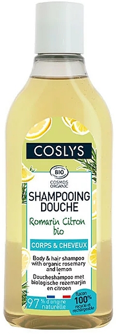 Rosemary & Citron Organic Shower Shampoo - Coslys Shampooing Douche Romarin & Citron — photo N1