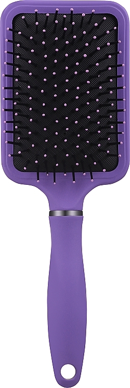 Wide Rectangular Hairbrush with Nylon Bristles, purple - Disna Pharma — photo N1