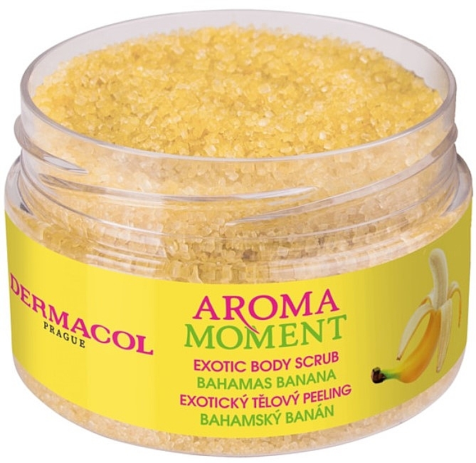 Banana Body Scrub - Dermacol Aroma Moment Exotic Body Scrub Bahamas Banana — photo N2