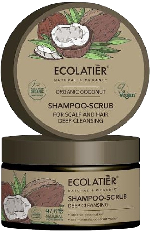 Hair Shampoo-Scrub "Deep Cleansing" - Ecolatier Organic Coconut Shampoo-Scrub — photo N3