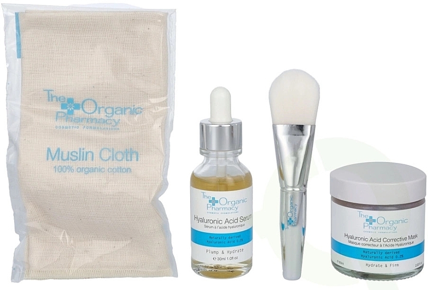 Set - The Organic Pharmacy Intense Moisture Boost (ser/30ml + mask/60ml + towel + brush) — photo N2