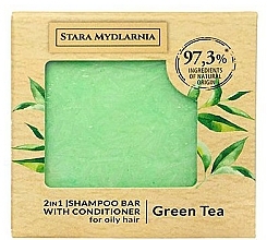 Fragrances, Perfumes, Cosmetics Hard Shampoo-Conditioner 'Green Tea' - Stara Mydlarnia Green Tea 2in1 Shampoo Bar