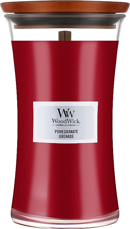 Scented Candle in Glass - WoodWick Hourglass Candle Pomegranate — photo N2