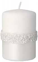 Decorative Candle "Bella", 7x10 cm, white - Artman Bella — photo N1