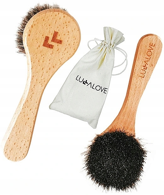 Professional Face and Neck Brush with Natural Pile - LullaLove Face And Neck Massage Brush — photo N16