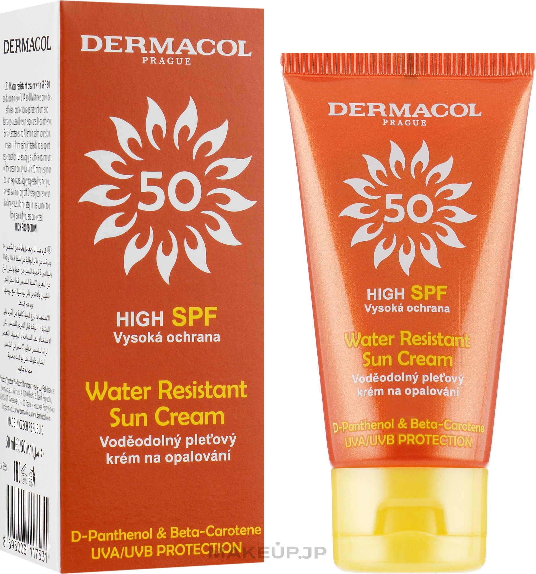 Water-Resistant Sun Cream - Dermacol Sun Water Resistant Cream SPF50 — photo 50 ml