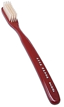 Medium Toothbrush, burgundy - Acca Kappa Vintage Collection Toothbrush Pure Bristle Medium — photo N1