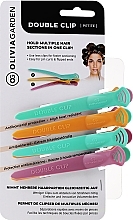 Hair Clip Set, blue + orange + blue + pink - Olivia Garden — photo N1