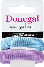 Fragrances, Perfumes, Cosmetics Hair Ties 2 pcs., FA-5681, blue + lilac - Donegal