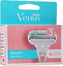 Fragrances, Perfumes, Cosmetics Replaceable Shaving Cassettes, 4pcs - Gillette Venus Smooth Sensitive Pink