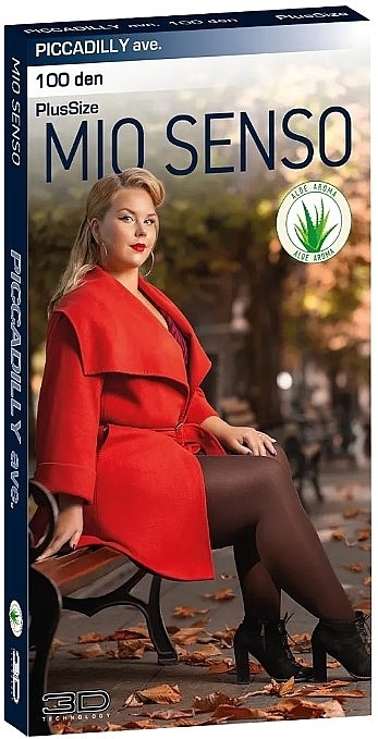 Tights "Piccadilly PlusSize" 100 Den, black - Mio Senso — photo N1