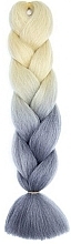 Fragrances, Perfumes, Cosmetics Artificial Hair Extensions, 120 cm, white and grey ombre - Ecarla