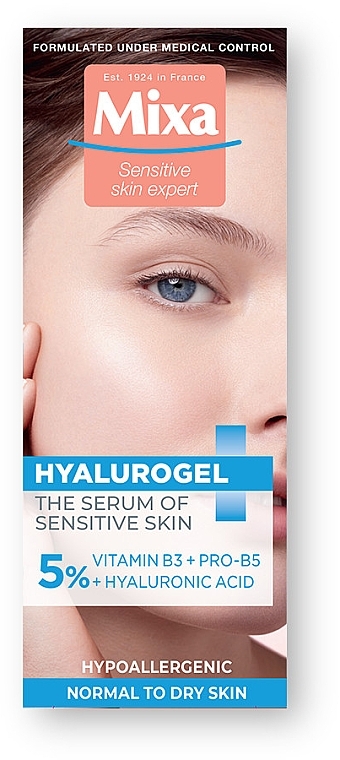Moisturizing Serum for Sensitive Skin with Hyaluronic Acid and Vitamin B3 - Mixa Hyalorugel — photo N3