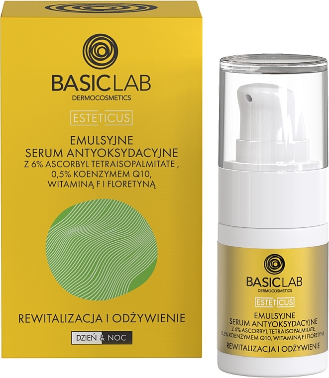 Antioxidant Serum with 6% Ascorbyl Tetraisopalmitate - BasicLab Dermocosmetics Esteticus Face Serum 6% Ascorbyl Tetraisopalmitate — photo N1