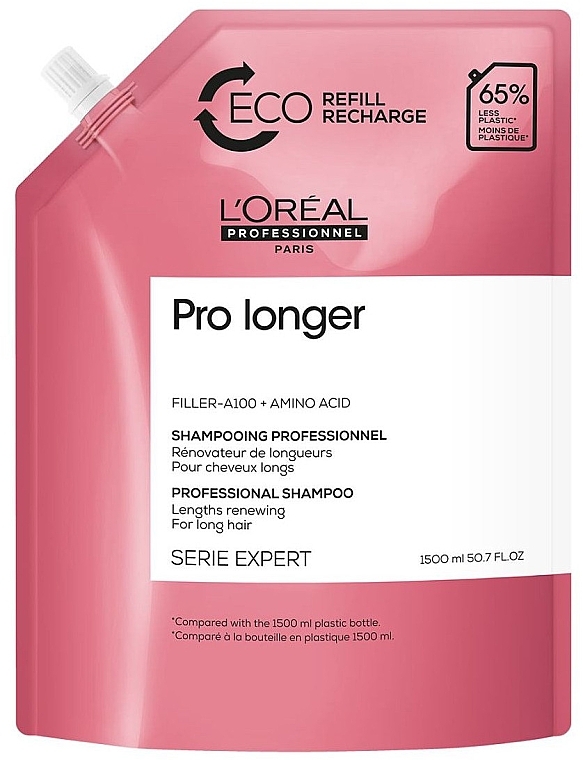 Redensifying Shampoo - L'Oreal Professionnel Serie Expert Pro Longer Lengths Renewing Shampoo Eco Refill — photo N1