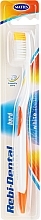 Toothbrush Rebi-Dental M46, Hard Bristles, white-orange - Mattes — photo N1