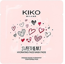 Fragrances, Perfumes, Cosmetics Facial Sheet Mask - Kiko Milano Sweetheart Face Mask Pads